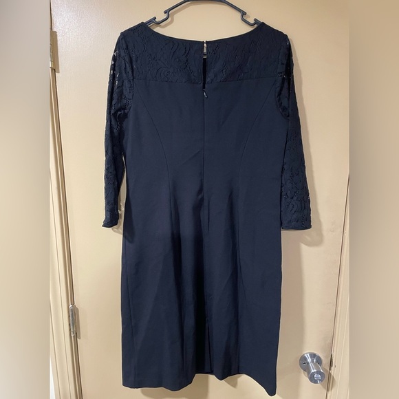 Talbots Elegant Black Lace Sleeve Dress - Picture 6 of 8